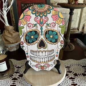 Colorful Sugar Skull Wall Art
